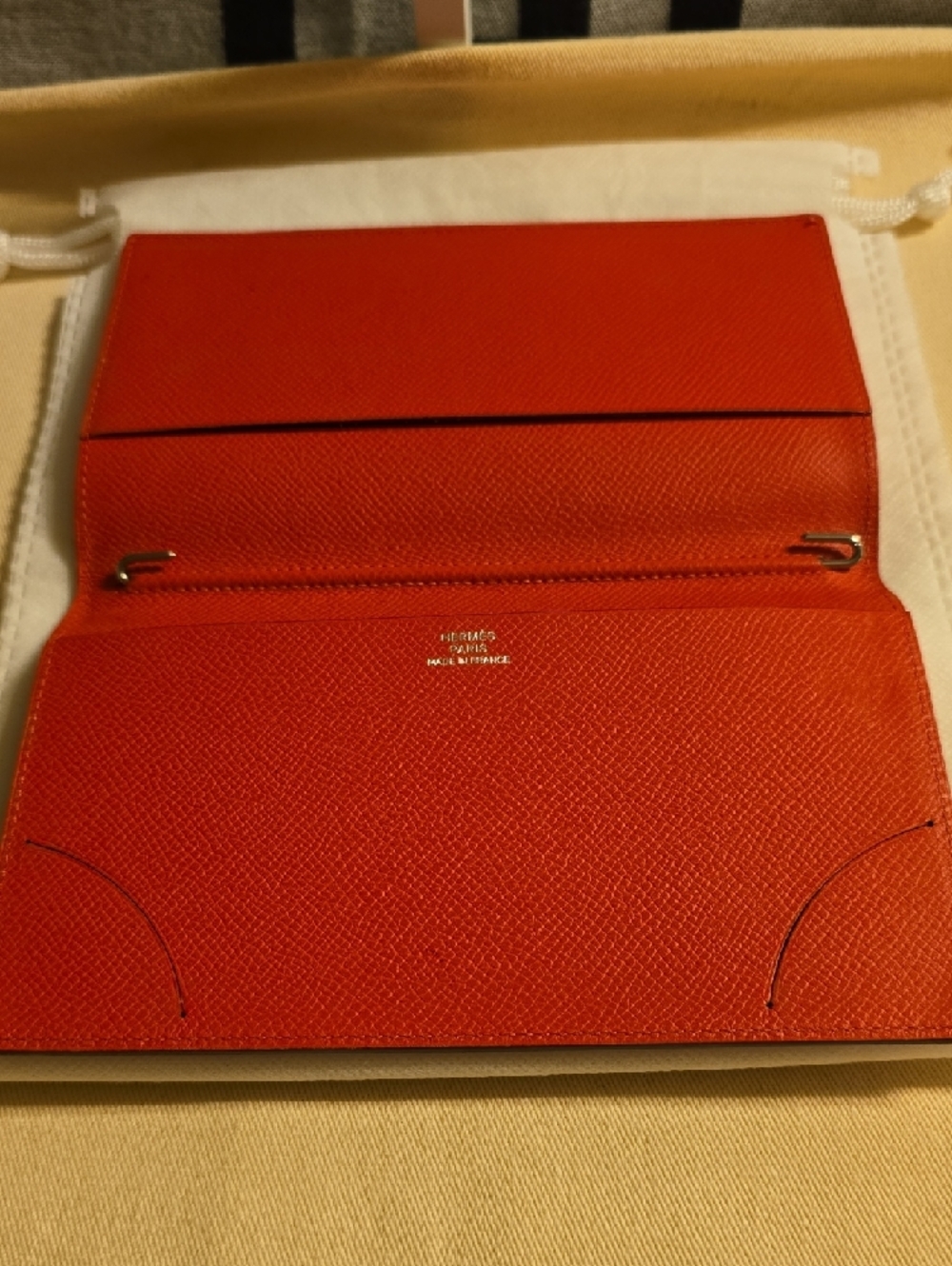 Hermes Orange Leather Card Cover EUC - Picture 5 of 5